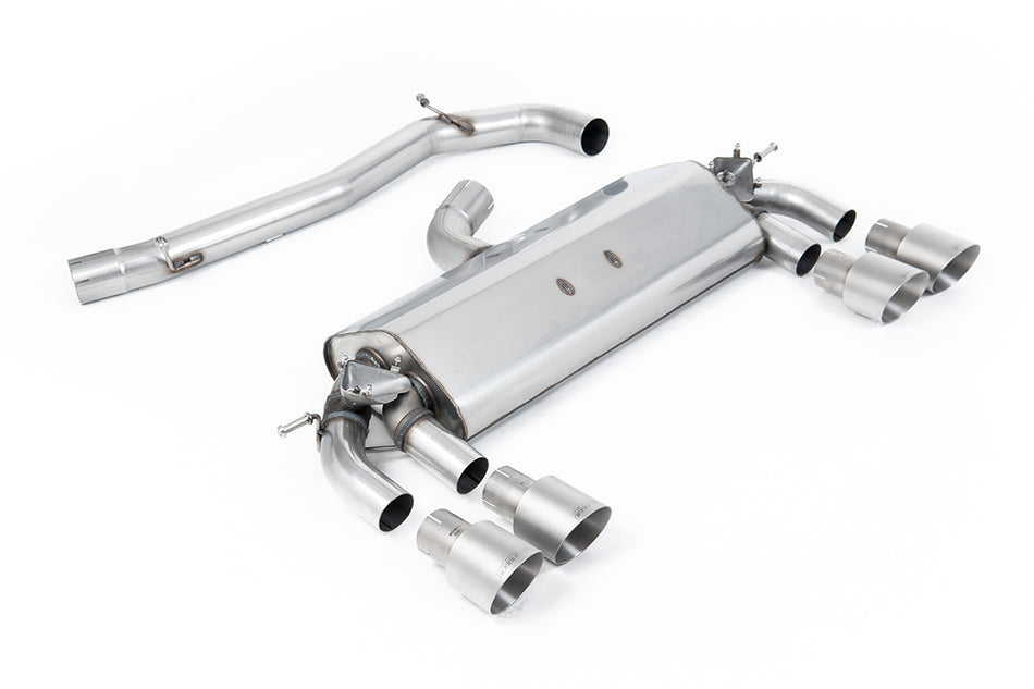 Milltek Non-Resonated Cat-Back Exhaust | VW Golf R MK7-Brushed Titanium Tips [SSXVW405]