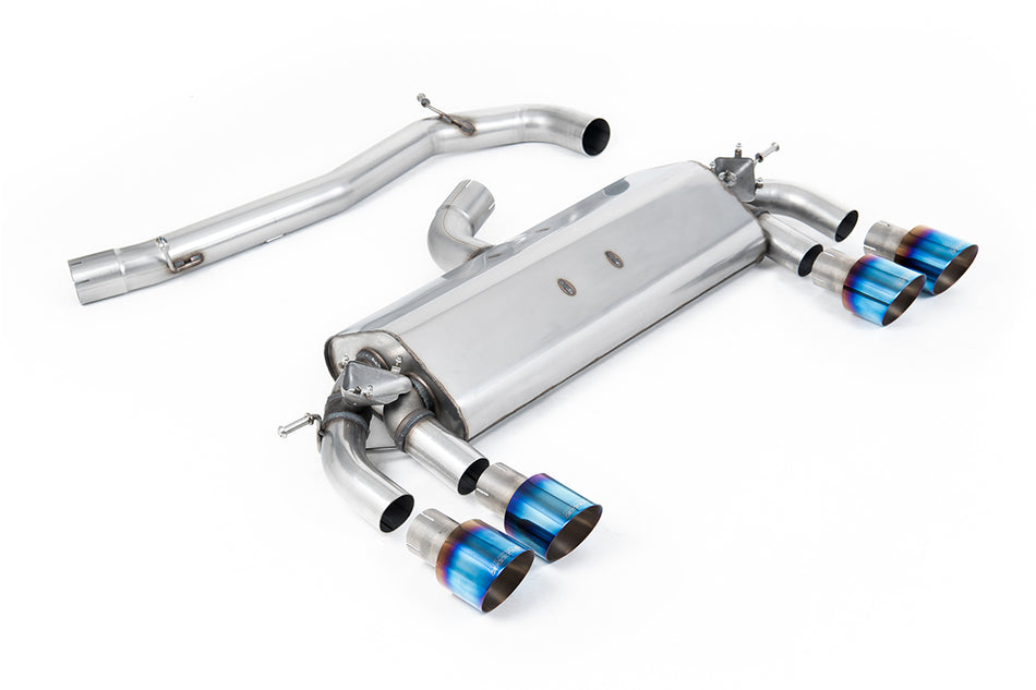 Milltek Non-Resonated Cat-Back Exhaust | VW Golf R MK7-Burnt Titanium Tips [SSXVW406]