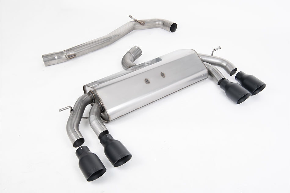 Milltek Non-Resonated Race Cat-Back Exhaust | VW Golf R MK7.5-Cerakote Black GT-100 Round Tips [SSXVW588]