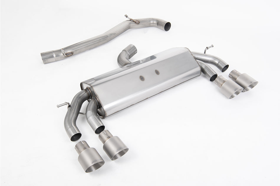 Milltek Non-Resonated Race Cat-Back Exhaust | VW Golf R MK7.5-Titanium GT-100 Round Tips [SSXVW589]