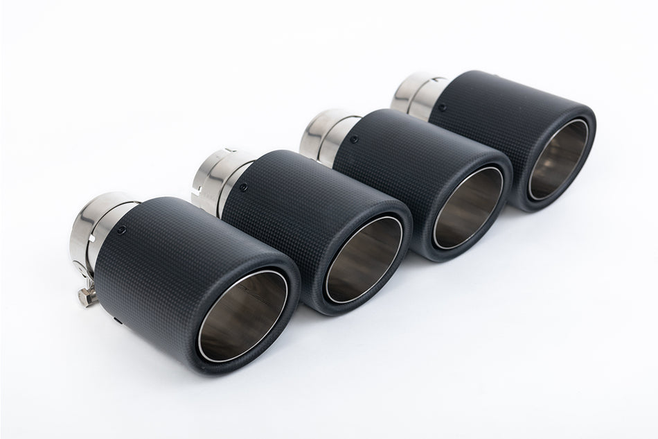 Milltek Non-Resonated Race Cat-Back Exhaust | VW Golf R MK7.5-Carbon Jet-100 Round Tips [SSXVW591]