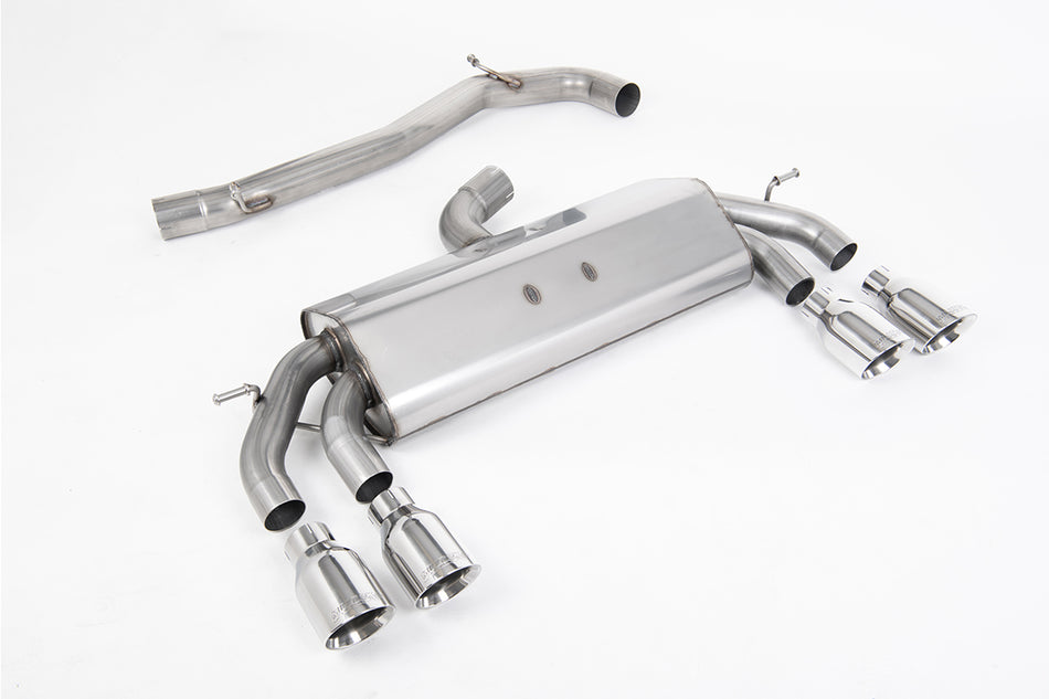 Milltek Non-Resonated Race Cat-Back Exhaust | VW Golf R MK7.5-Polished GT-100 Round Tips [SSXVW602]