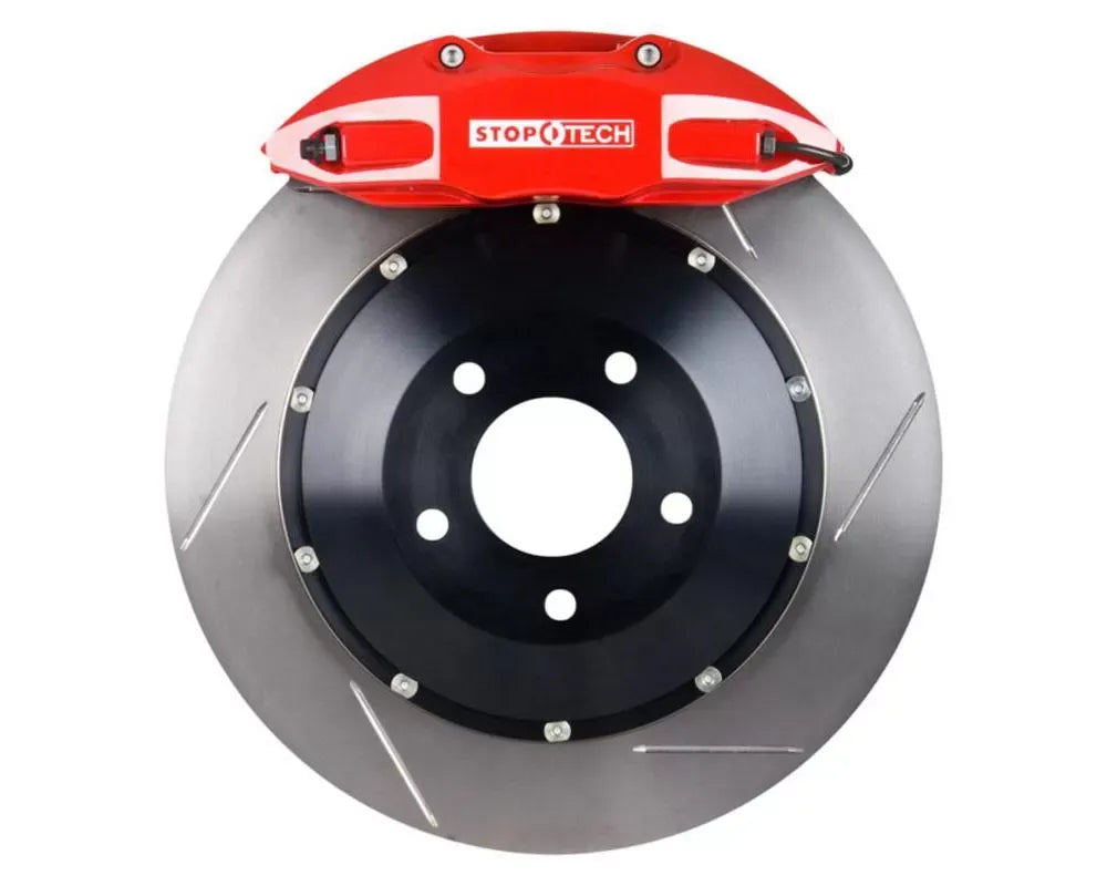 StopTech Big Brake Kit Black Caliper Slotted Two-Piece Rotor Rear BMW Rear 2006-2009.