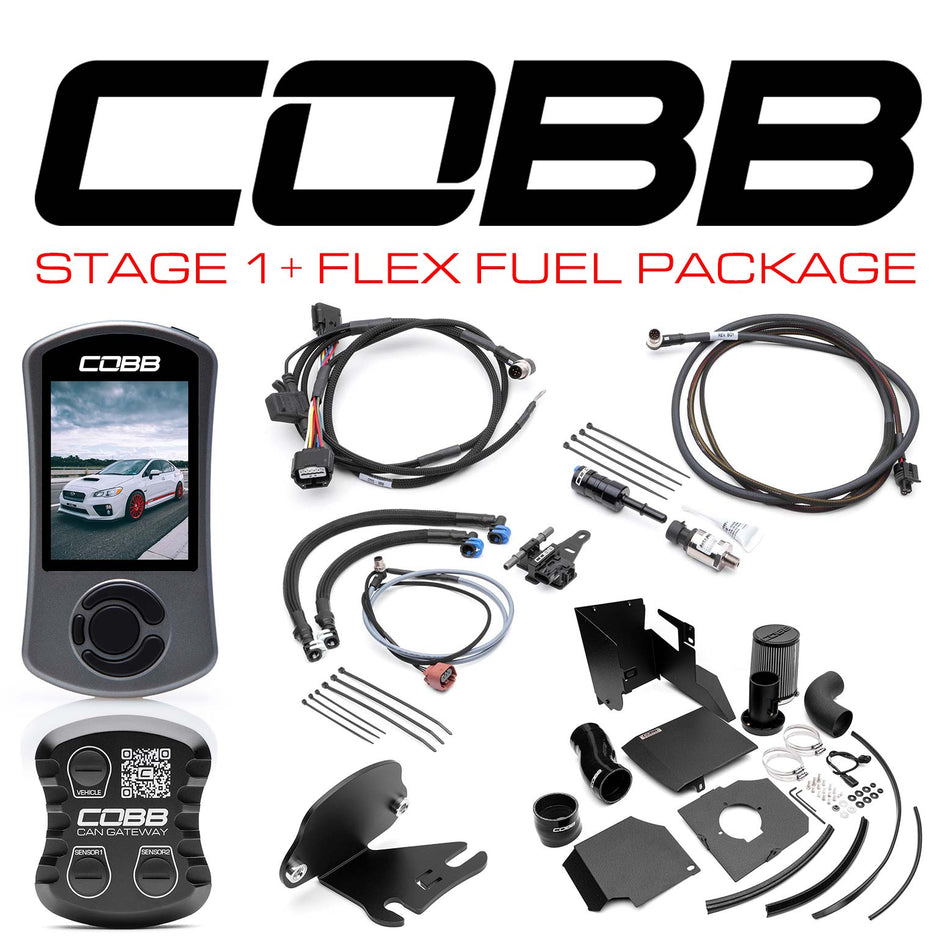Cobb 15-17 Subaru WRX Stage 1+ CAN Flex Fuel Power Package - SF Intake