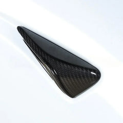 Carbon Fiber Side Camera Cover Overlay - Tesla Model Y Model 3 Highland.