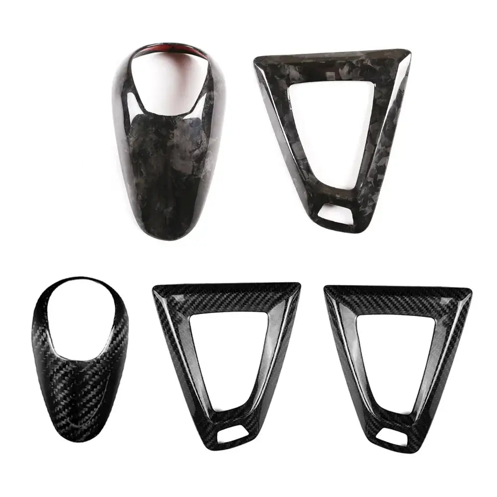 Carbon Fiber Shifter Gear Shift Knob Head Cover 2pc set- BMW M F Chassis.