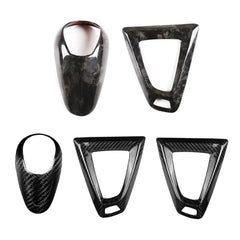 Carbon Fiber Shifter Gear Shift Knob Head Cover 2pc set- BMW M F Chassis.