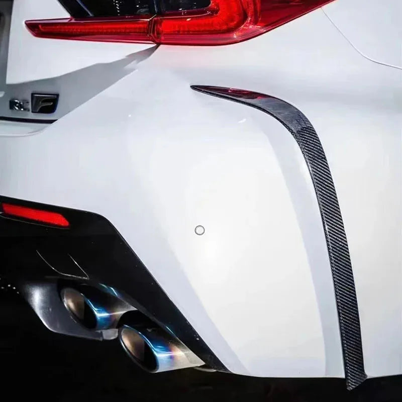 Carbon Fiber Rear Bumper Side Air Vent Splitter Trim - Lexus RCF.