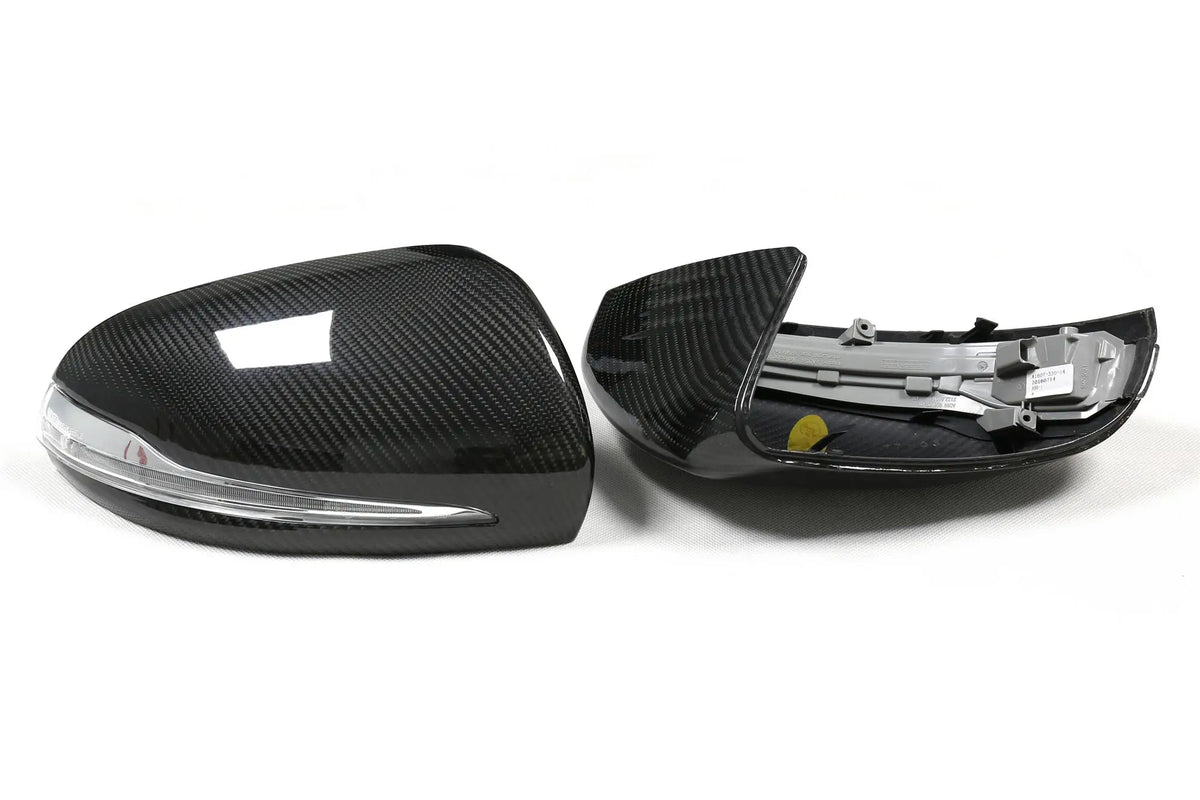 Carbon Fiber Wing Mirror Caps (Replacement) - Mercedes Benz W205 W213 W238 W222 W253 GLC W257 GLC AMG GT50 GT63.