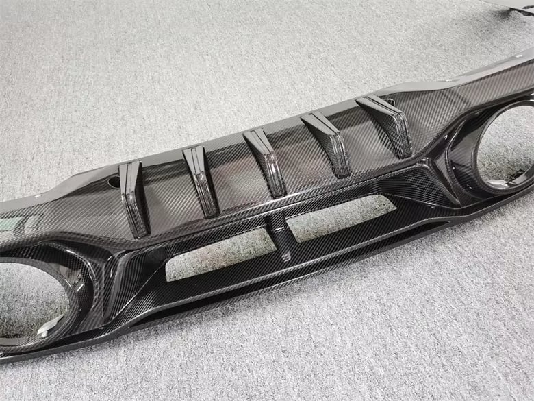 T Style Carbon Fiber Rear Diffuser - Porsche 911 992 Turbo S.