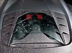 Ferrari 488 Coupe Transparent Carbon Fiber Engine Bonnet.