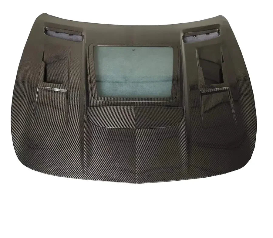 Carbon Fiber Vented Hood W/ Transparent Window - Mercedes GT/GTR/GTS/GTC.