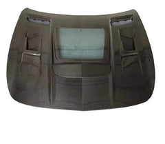 Carbon Fiber Vented Hood W/ Transparent Window - Mercedes GT/GTR/GTS/GTC.