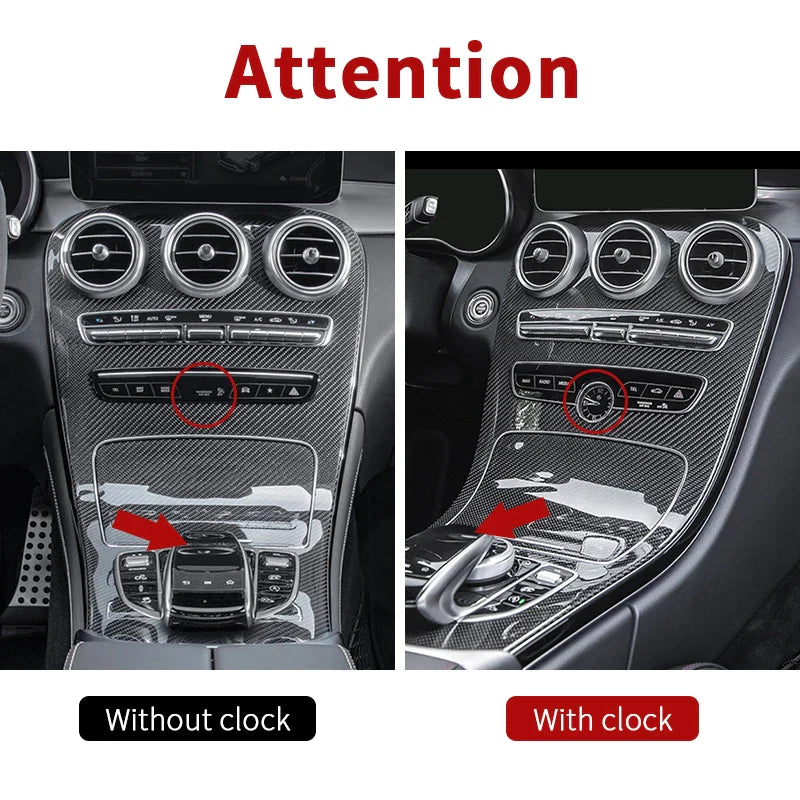 Carbon Fiber Interior Center Control Panel -Mercedes Benz W205 C Class Amg Coupe.