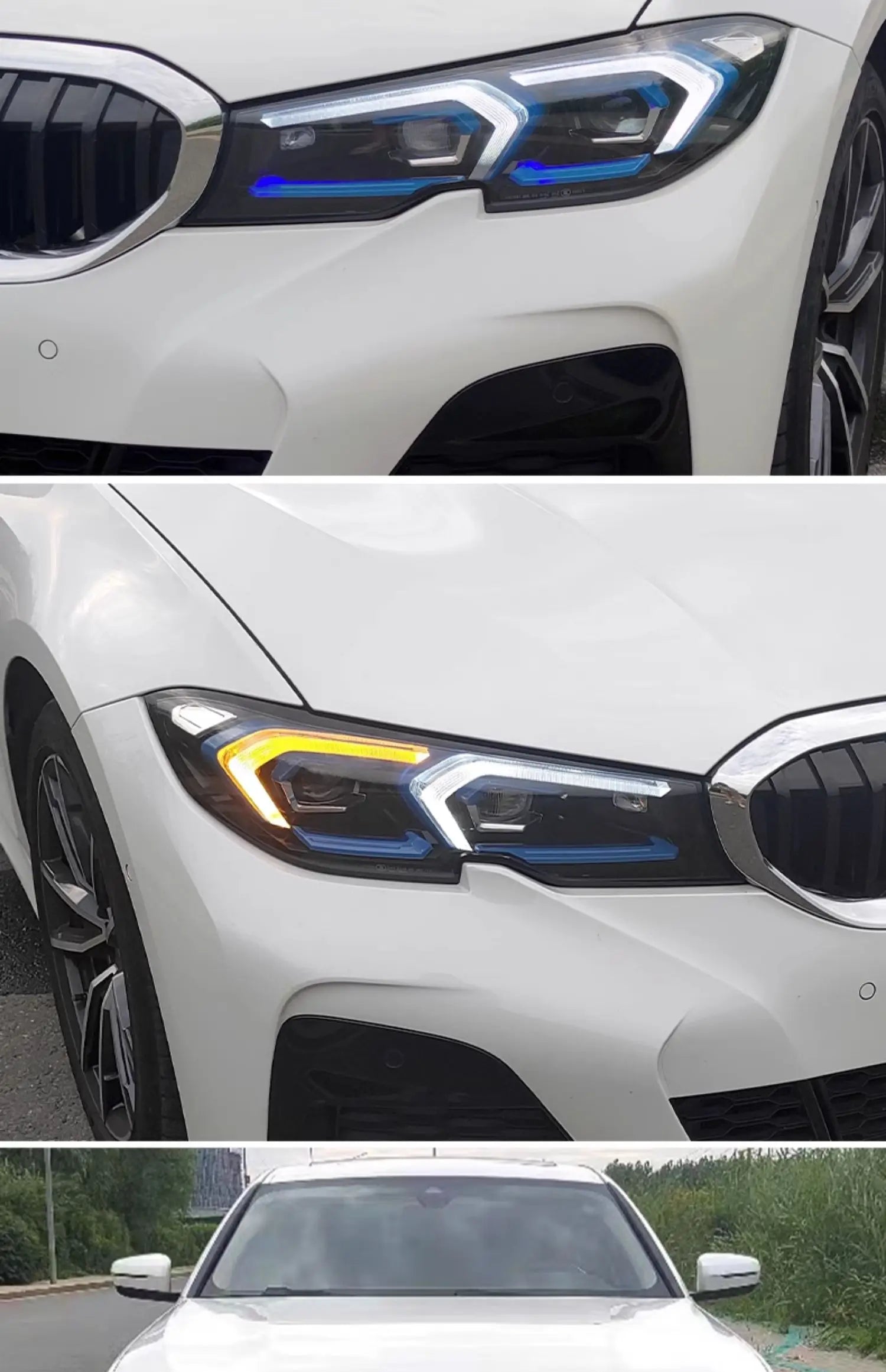 Laser LCI Style LED Headlights -  BMW G20 3 Series.