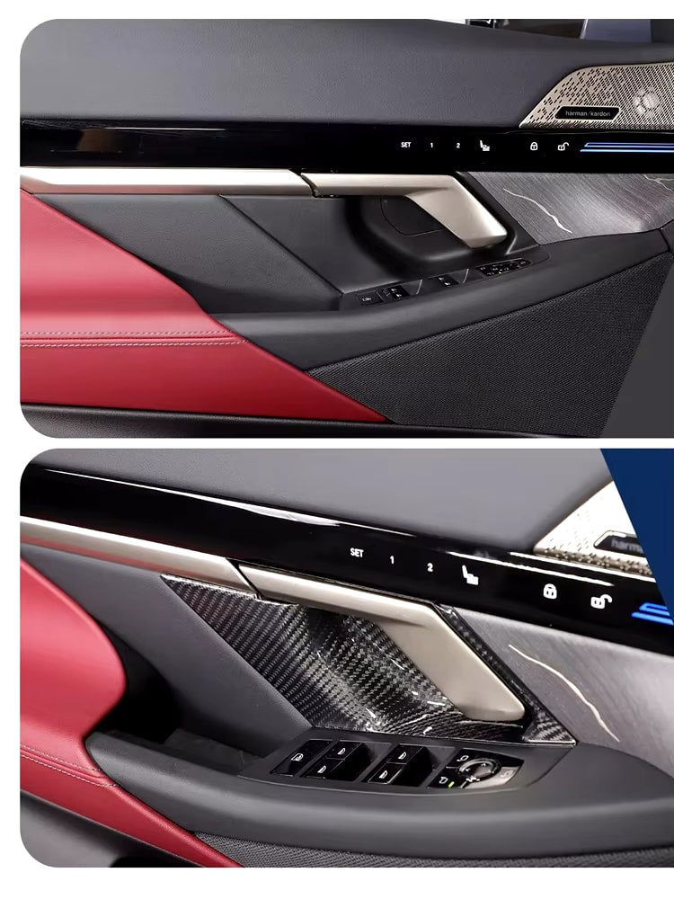 Carbon Fiber Car Inner Door Bowl Handle - BMW 5 Series i5 M60 G60 530 G68.