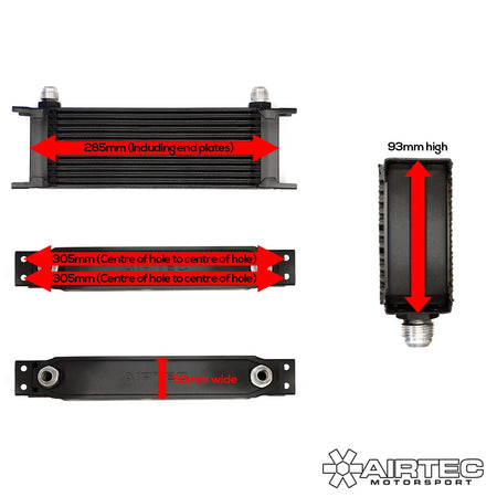 AIRTEC Motorsport Universal Oil Cooler -8 or -10 AN Fittings.
