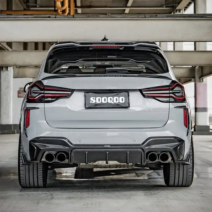 SQ Style Dry Carbon Fiber Rear Diffuser - BMW G01 X3.