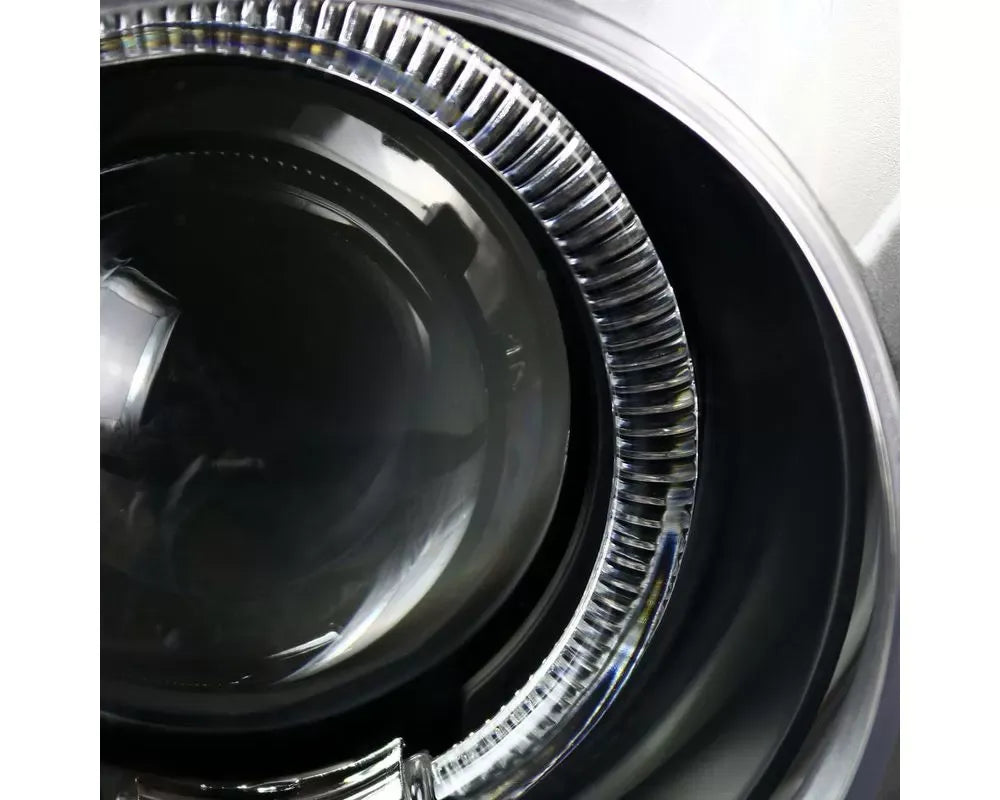 Spec-D Dual Halo Projector Headlights (Matte Black Housing/Clear Lens) Acura Integra 1994-1997.