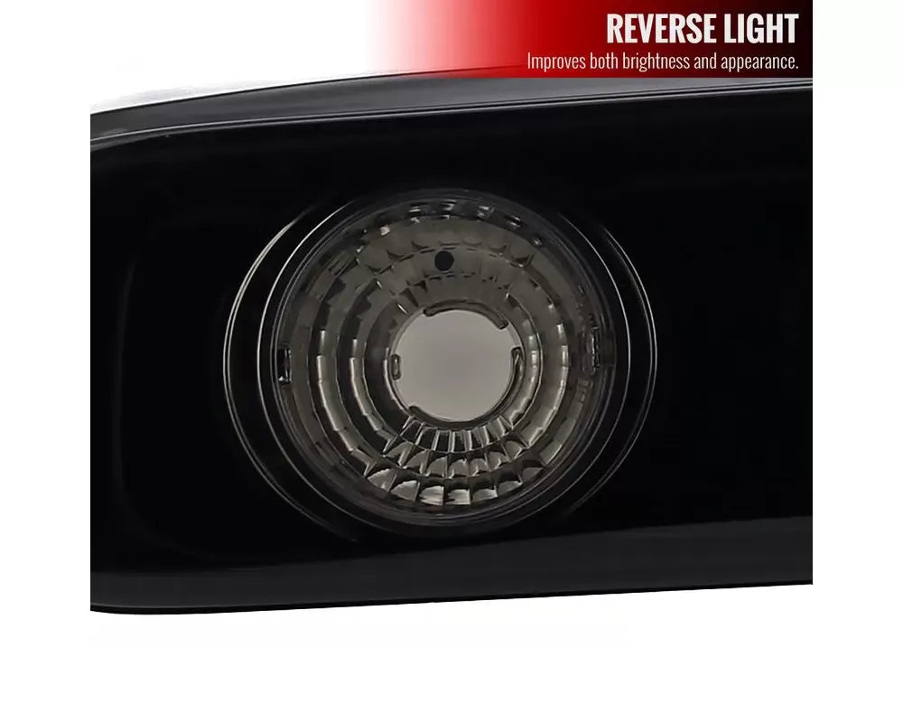 Spec-D Taillights (Glossy Black Housing/Smoke Lens) Acura Integra Hatchback 1994-2001.