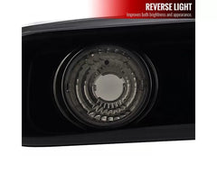 Spec-D Taillights (Glossy Black Housing/Smoke Lens) Acura Integra Hatchback 1994-2001.