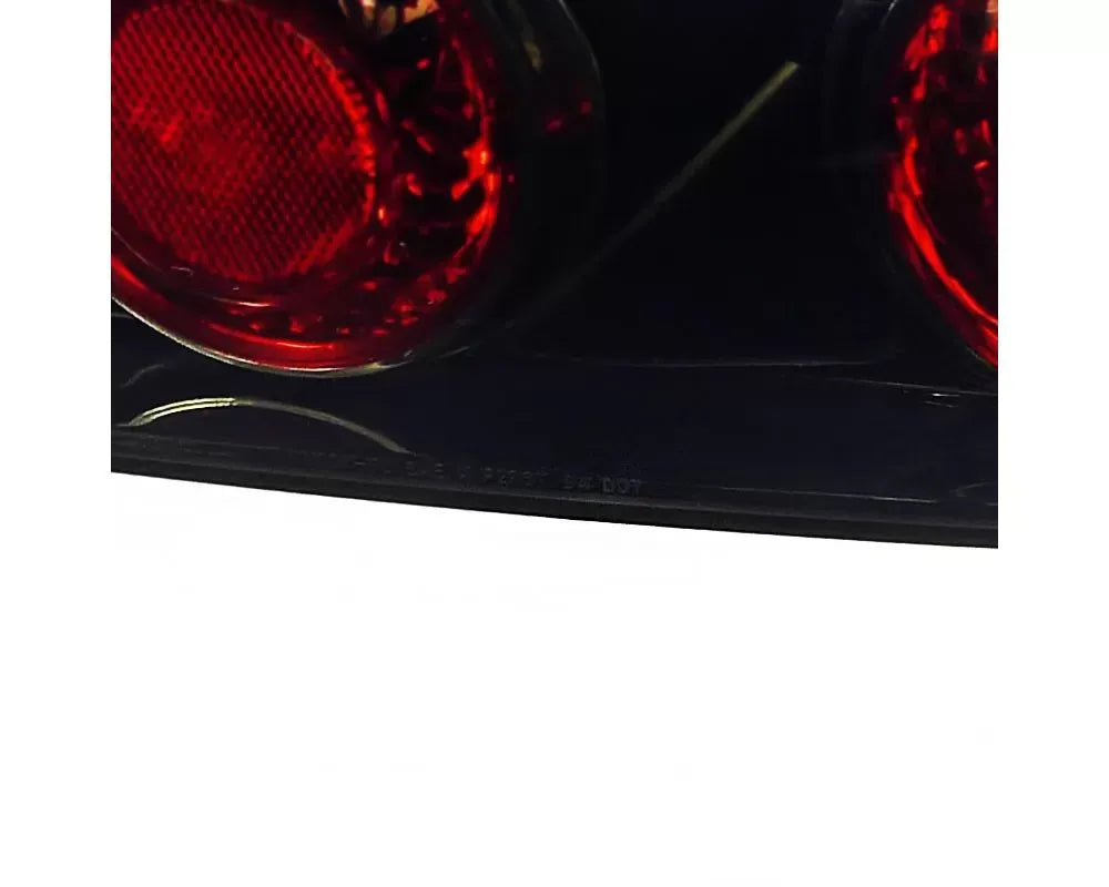 Spec-D Taillights (Glossy Black Housing/Smoke Lens) Acura Integra Hatchback 1994-2001.