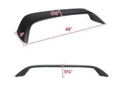 Spec-D Matte Black ABS Rear Spoiler Wing w/ LED 3rd Brake Light Honda Civic 1996-2000