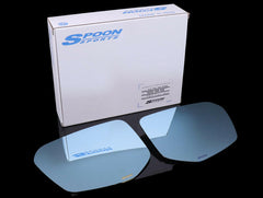 Spoon Blue Wide Side Mirror Set - 16-21 Civic / 17-21 Civic Type-R FK8.