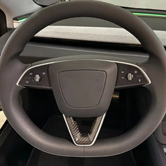 Carbon Fiber Steering Wheel Trim - 2024 Tesla model 3 High Land.
