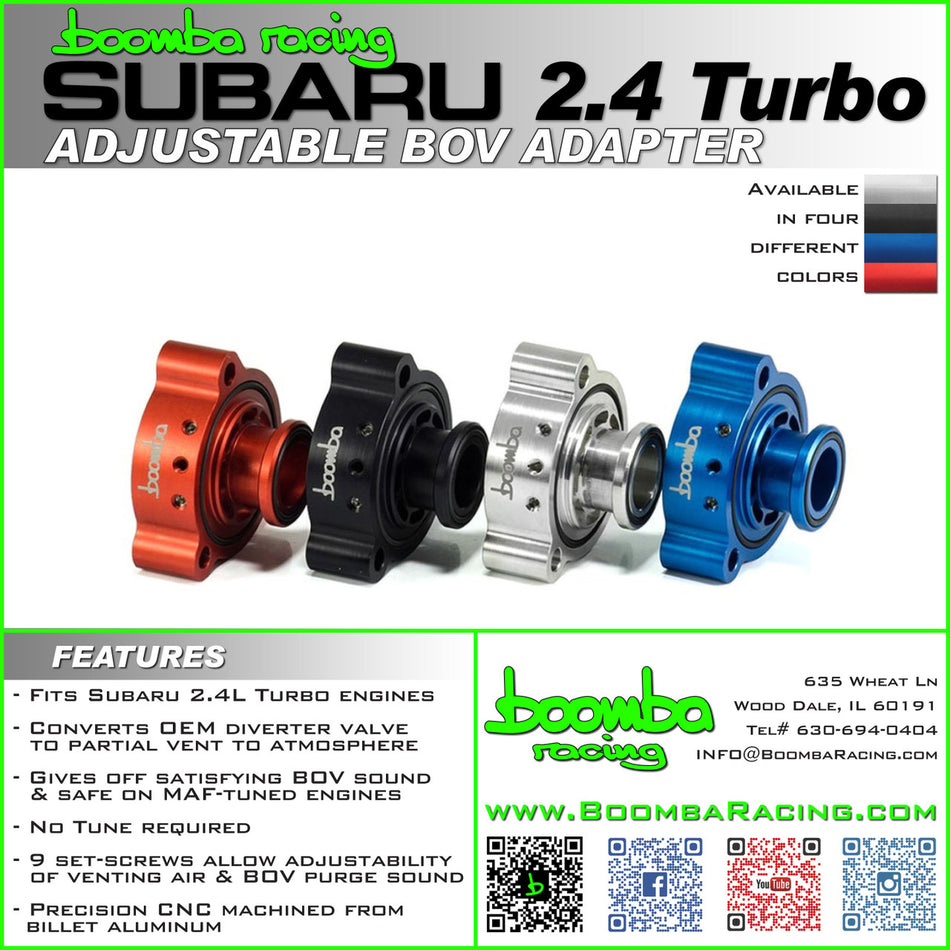 Subaru 2.4T Adjustable Blow Off Valve (BOV) Adapter