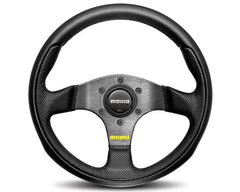 MOMO Team 300mm Black Leather Steering Wheel.