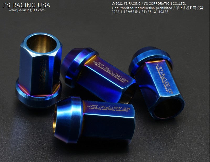 J's Racing Titanium Lug Nuts 19mm Hex - 14x1.5mm