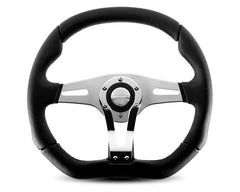 MOMO Trek R Black Leather Steering Wheel.