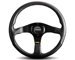 MOMO Tuner 350mm Black Leather Steering Wheel.