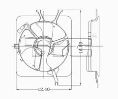 TYC Genera A/C Condenser Fan Assembly Acura Integra 1994-2001.