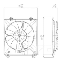 TYC Genera A/C Condenser Fan Assembly Acura TL 2009-2014 3.5L V6.