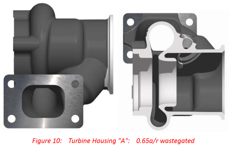BorgWarner EFR A-Type T25 0.64 A/R IWG Turbine Housing