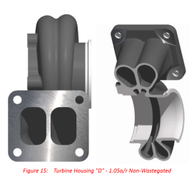 BorgWarner EFR D-Type T4 Twin Scroll 1.05 A/R EWG Turbine Housing.