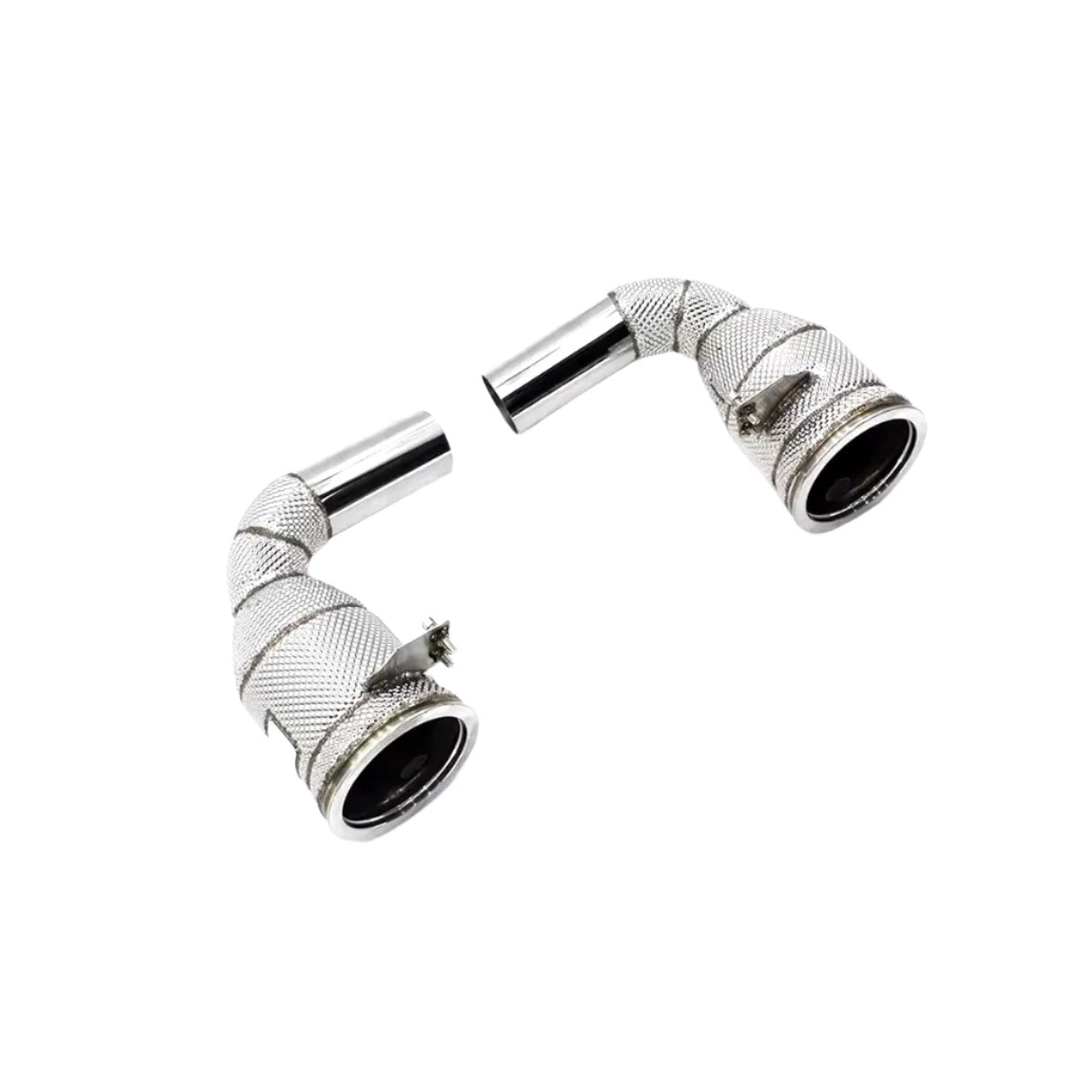 High Flow Cat Less Downpipes W/ Heat Shield - Porsche 911 992 3.0T 2019-2021.