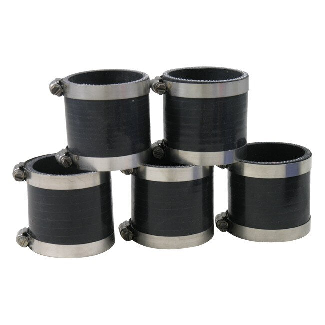 2" Black 3 Ply Silicone Coupler Kit with Clamps