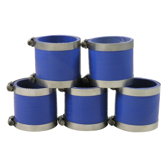 3" Blue 3 Ply Silicone Coupler Kit with Clamps