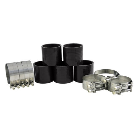 3" ID Black 4 Ply Silicone Coupler Kit with T-Bolt Clamps