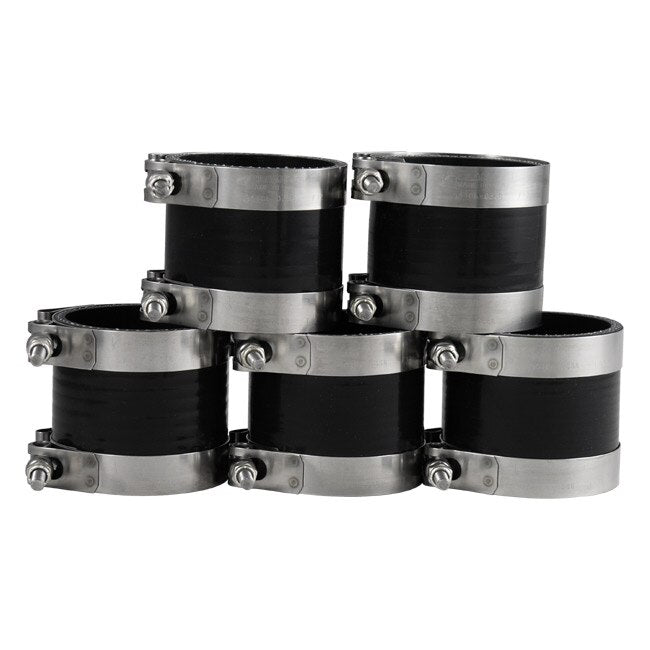 3" ID Black 4 Ply Silicone Coupler Kit with T-Bolt Clamps