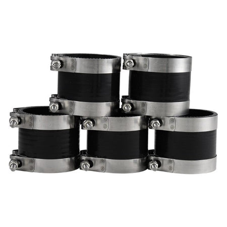 3" ID Black 4 Ply Silicone Coupler Kit with T-Bolt Clamps