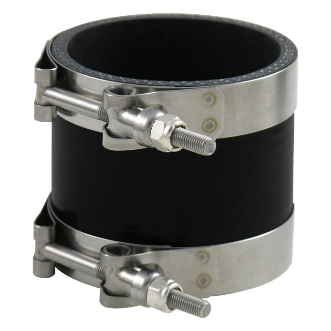 3" ID Black 4 Ply Silicone Coupler Kit with T-Bolt Clamps