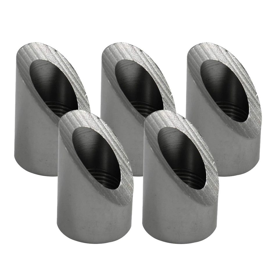 Verocious Motorsports O2 Oxygen Sensor Bung, Mild Steel, Angled - Pack of 5
