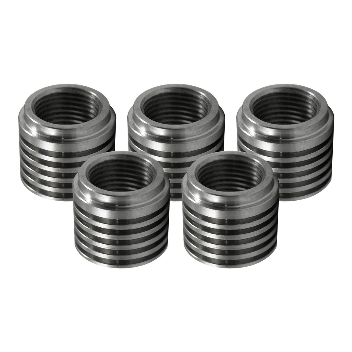 Verocious Motorsports O2 Oxygen Sensor Bung, Mild Steel, Heat Sink - Pack of 5
