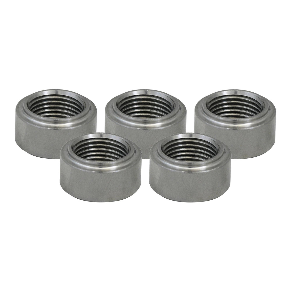 Verocious Motorsports O2 Oxygen Sensor Bung, Mild Steel, Lipped - Pack of 5