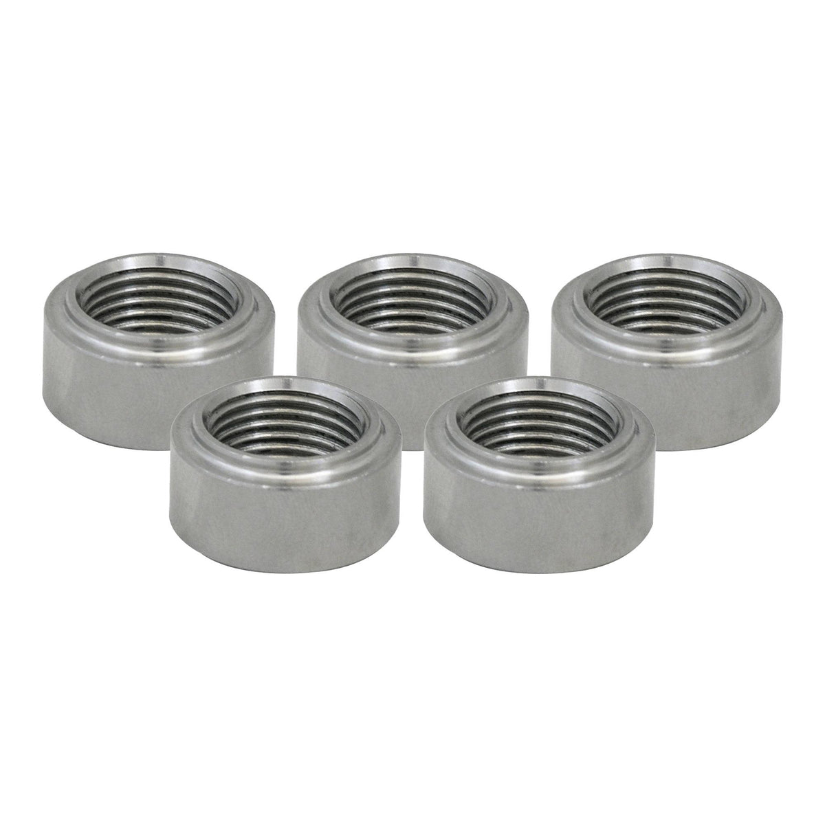 Verocious Motorsports Stainless Steel O2 Oxygen Sensor Bung, Lipped - Pack of 5