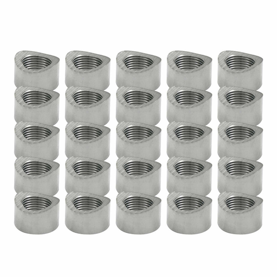 Verocious Motorsports Stainless Steel O2 Oxygen Sensor Bung, Notched - Pack of 25